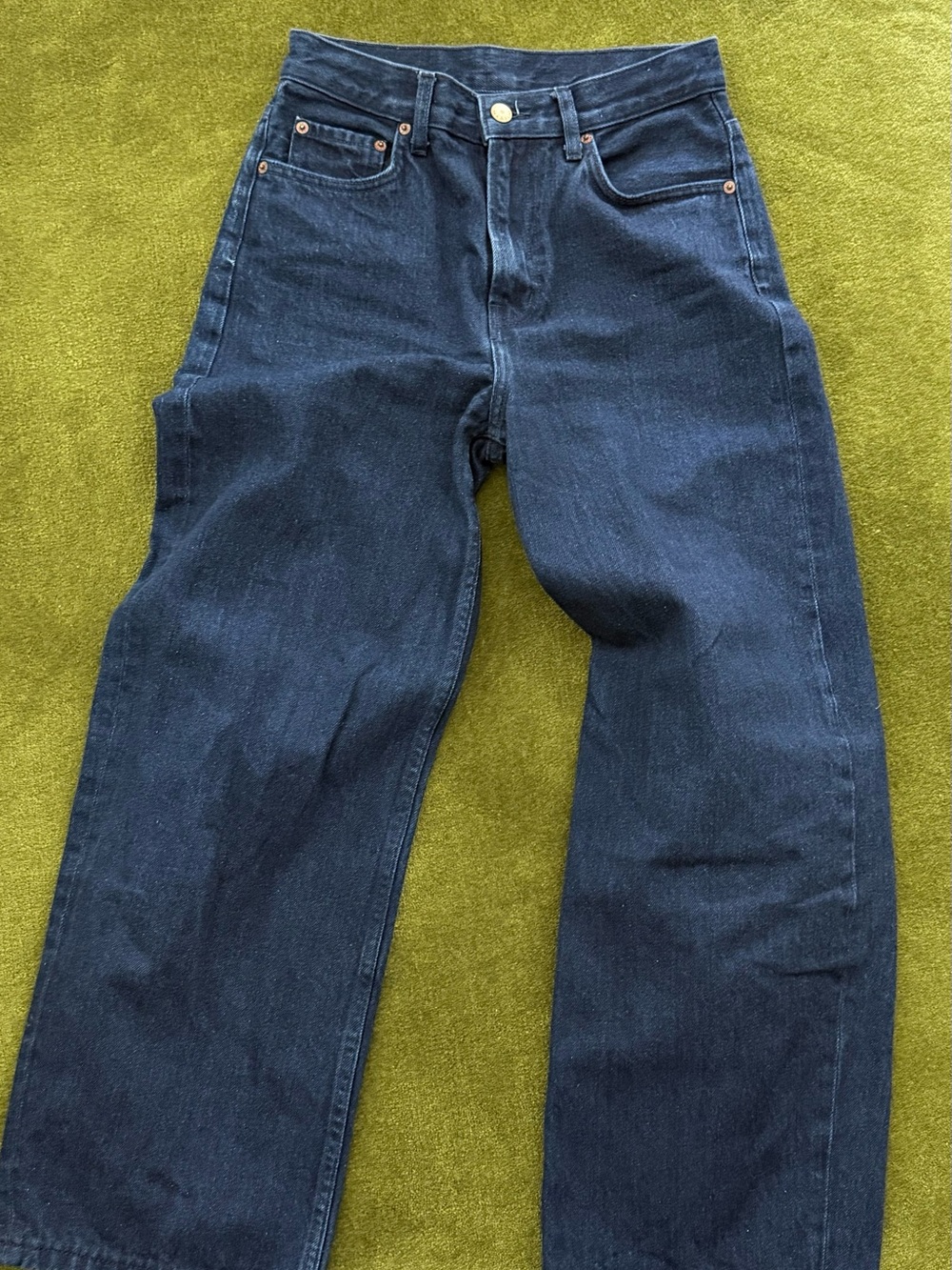 BSides Women's Relaxed Wide-Leg Jeans in Dark Blue